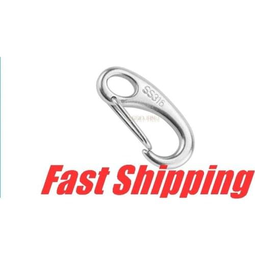 Stainless Steel Egg Shape Spring Hook Quick Link Carabiner Buckle outdoor Climbing Hook clip Key safety buckle boat hardware