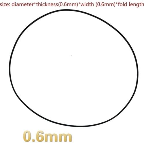 1pc 0.6mm width transmission rubber drive belt for walkman repeater cassette deck counter audio tape recorder turntable square