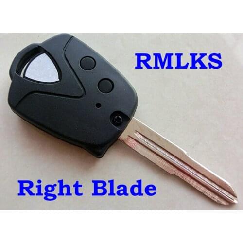 RMLKS Replacement 2 Button Remote Key Case Shell Fob Fit For Proton Wira 415 416 Persona Car Key Blank Uncut Blade