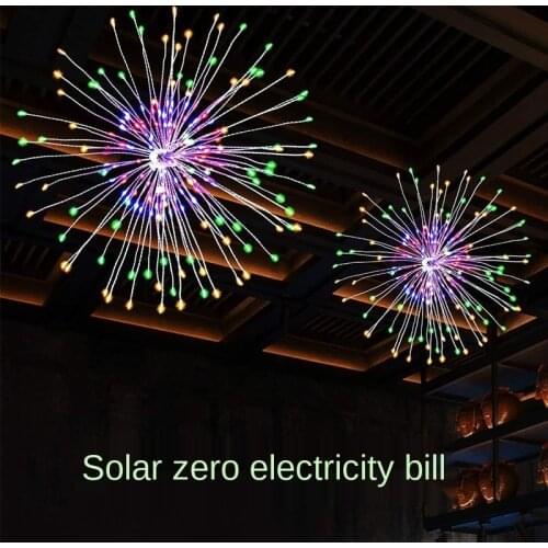 Christmas Decoration Led Starburst Light Home Outdoor Waterproof Festival Firework Remote Control Xmas Dandelion String Lights