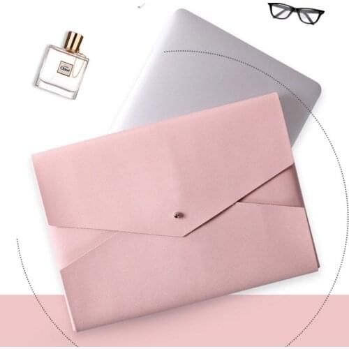 Pink Leather Tablet Pouch Sleeve Cover High Quality PU Leather For For ipad pro 12.9 case/Macbook Pro13inch Dropshipping