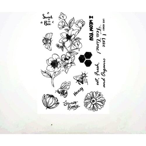 11x16CM Magnolia Flower Transparent Seal Clear Stamps Silicone Seal Roller Stamps DIY Scrapbook Album / Card Christmas Wedding