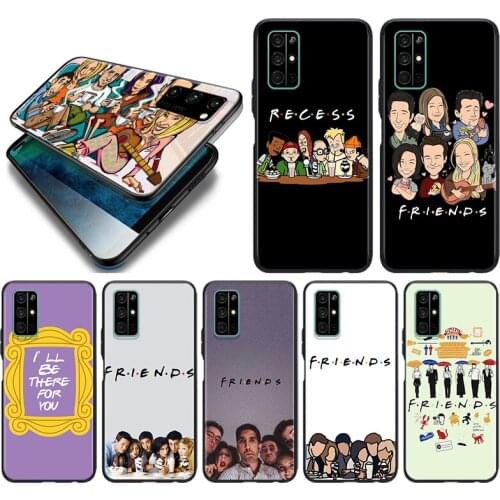 Cartoon Friends TV Silicone Cover For Huawei Honor 10i 10 9C 9A RU 9X 9N 9S 9 Pro Lite Play 3E V9 Black Phone Case
