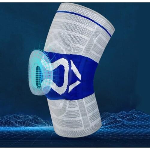 Sport Knee Pad Protector Volleyball Basketball Knee Pads Brace Silicone Pad Spring Support Anti-Collision Patella Kneepad Guard