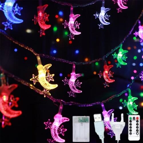 Star Fairy Lights Ball LED String Moon Lamp Chain Garland Christmas Outside Decoration Yard Garden Bedroom Living Room Wedding