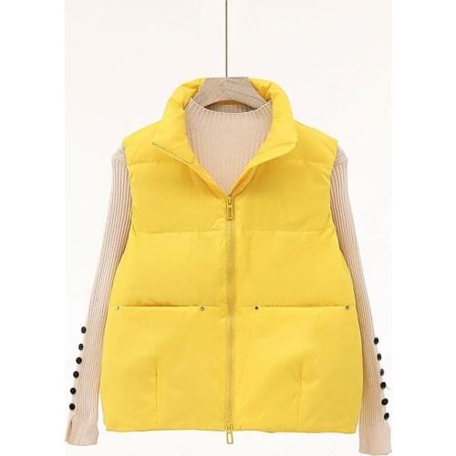 Ultra Light White Duck Down Women Vest short Jacket Autumn winter New Sleeveless Slim Portable Down Vest Coat Female Waistcoat