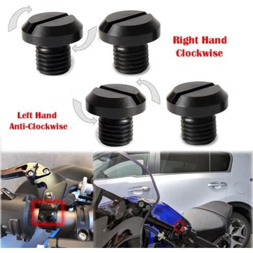 Motorcycle M10X1.25 CNC Mirror Hole Plug Screws Aluminum for Honda Yamaha Suzuki Kawasaki BMW Triumph Aprilia Ducati Benelli