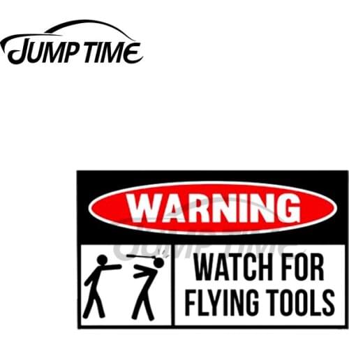 Jump Time 13 x 5.3cm Flying Tools Sign Vinyl Car Stickers Cartoon Decal Custom Printing Laptop Suitable for VAN RV Decoration