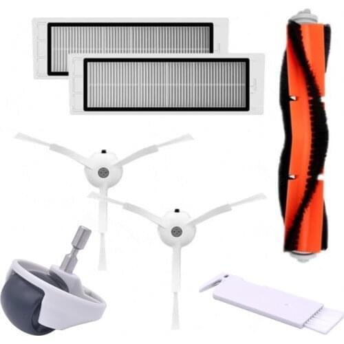 1 main brush 2 piece filter wheel 1 pair of side brush xiao mi robot replacement side brush for millet roborock vacuum cleaner