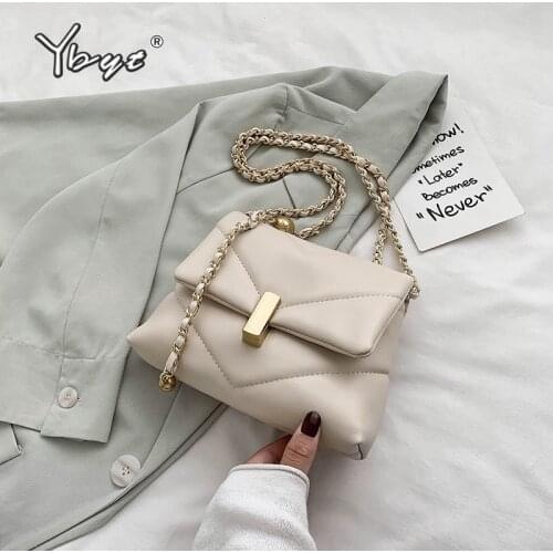 Diamond Lattice Chain Messenger Bags For Women 2020 Soft PU Leather Luxury Designer Handbags Fashion Female Shoulder Bag Totes