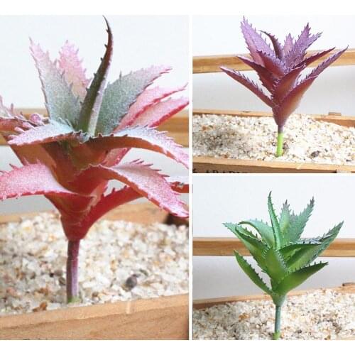 1Pc Artificial Succulent Plant Fake Aloe Realistic Landscape Fake Flower Arrangement DIY Home Garden Desktop Decor Arrangement