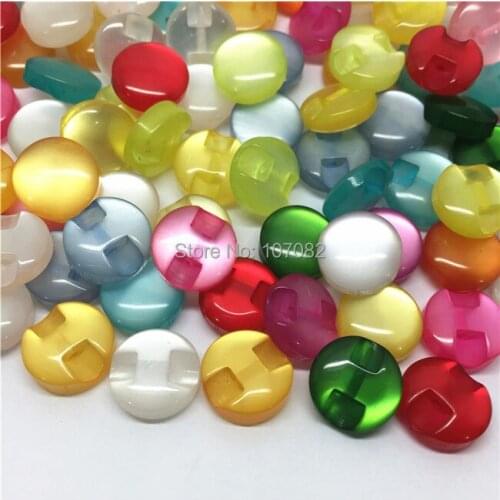 100pcs 13mm Mixed Dress Resin Buttons Round Shirt Sewing Accessories Pearl Button Cardmaking Scrapbooking
