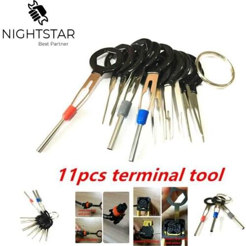 11Pcs Connector Pin Extractor Terminal Removal Tool Car Electrical Wiring Crimp