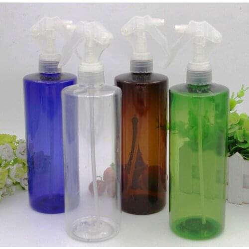 2/10pcs 500ml transparent square PLASTIC PET BOTTLE WITH MOUSE SHAPE MIST PUMP SPRAYER WATER Sub bottling refillable containers
