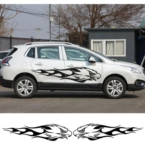 For Audi Volkswagen VW Ford BMW Toyota Honda Benz Car Stickers Universal Eagle Head Vinyl DIY Decals Tuning Car Accessories 2PCS