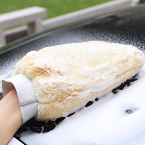 2021 Car Wash Gloves Double-sided Plush Car Cleaning Special Fleece hand Wipe Cover Thick Waterproof Car Cleaning Tool