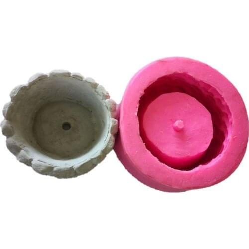 3D Tree Stump Silicone Flower Pot Mold Concrete Succulent Plant Mould DIY Candle