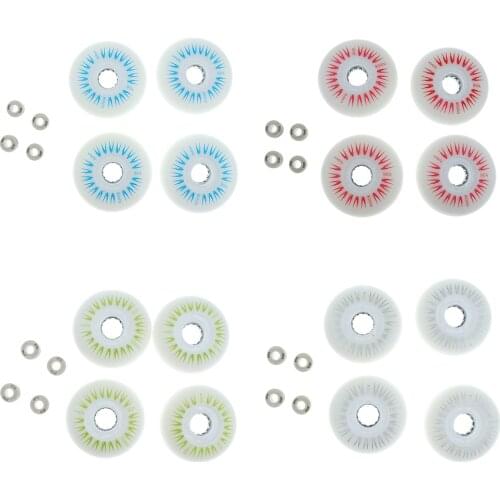 4 Pieces LED Lights Flashing Inline Roller Skating Replacement Wheels 72mm 76mm 80mm