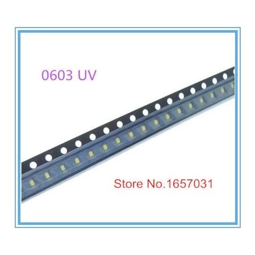 500pcs 0603 SMD UV Purple led Super Bright SMT LEDS Light Diode Water Clear 395-400nm DIY LIGHT