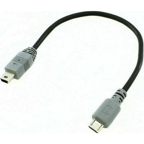 Micro USB Type B male to Mini USB Type B male Host OTG Adapter Cable Connector