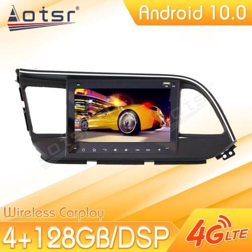 Android 10 Car Multimedia Stereo Player For Hyundai Elantra 2015-2018 Tape Radio Recorder Auto GPS Navi Head Unit No 2Din 2 Din