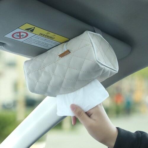 Auto Tissue Box Hanging Sun Visor Armrest Box Tray Chair Back Multifunction Car Paper Bag