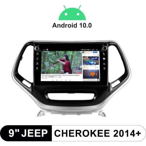 9" Car Radio With Display Central Multimedia 1 din Automotive Sound Android Auto For Jeep Cherokee 2014+ Support Optical Output