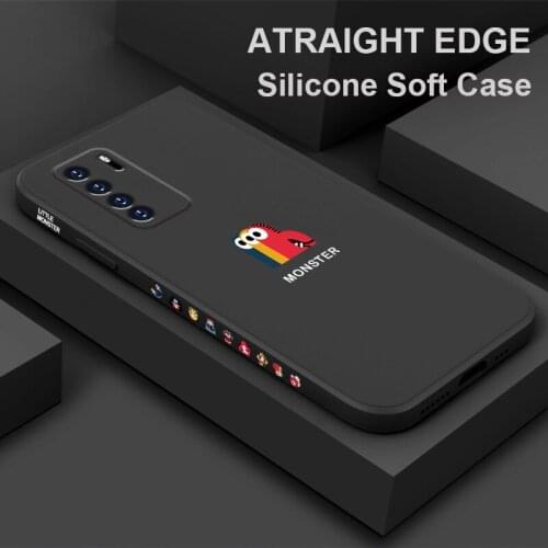 Cases for Huawei Nova 7 SE Cover Original Fashion Liquid Silicone Shockproof Soft Shell Cartoon Phone Case