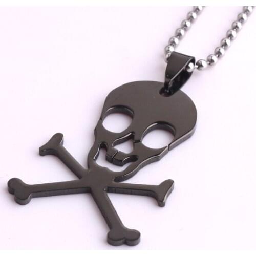 Black Anti war Peace 316L Stainless Steel pendant necklaces bead chain for men women wholesale