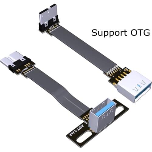 FFC Micro USB 3.0 Type A FPV Slim Thin Flat Soft flexible FPC OTG charge Cable for FPV Brushless Handheld Gimbal monitor