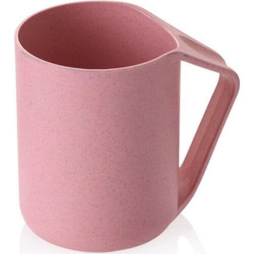 Creative Household Simple Brushing Plastic Mouthwash Cup with Handle Couple Toothbrush Cup