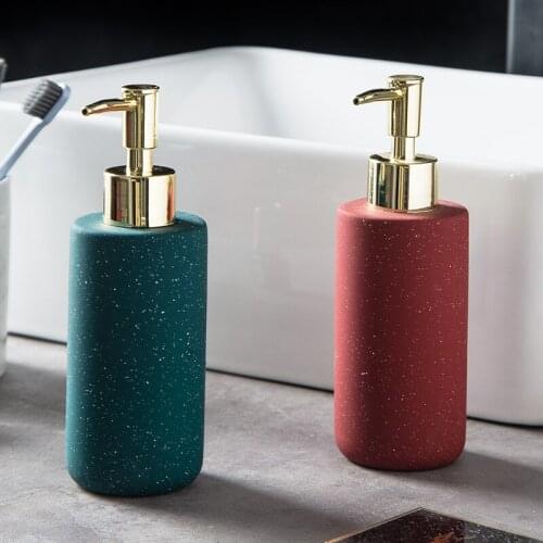 Creative Ceramic Lotion Bottle Nordic Bathroom Soap Dispenser Hand Sanitizer Bathroom Accessories Bathroom Decoration Products