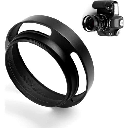 Metal Vented Lens Hood 49mm 52mm 58mm 55mm 62mm 67mm 72mm 77mm Screw-in Lente Protect For Leica Canon Nikon Sony