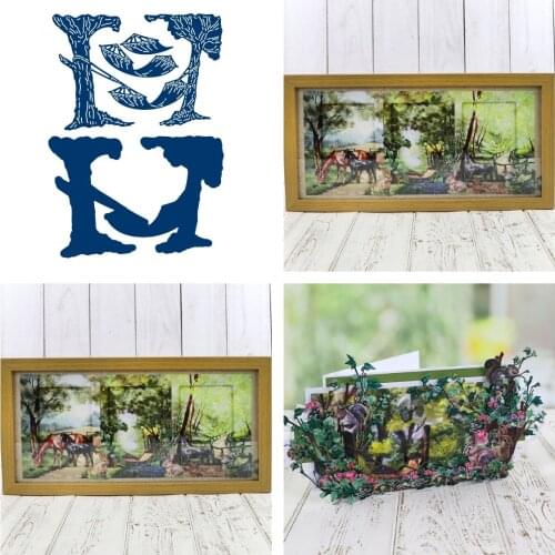 Scrapbooking Metal Hammock on the tree Cutting Dies Craft Embossing Make Paper Greeting Card Template DIY Handmade6