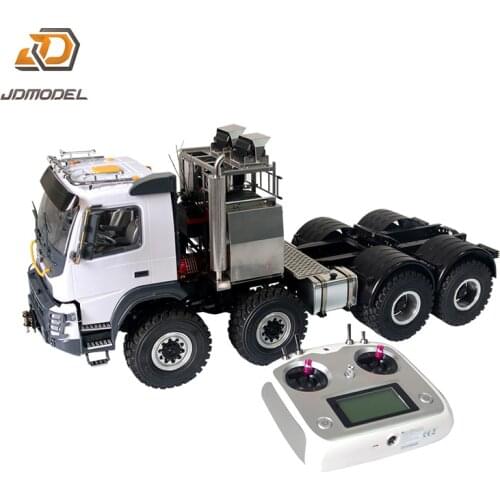JDMODEL 1/14 RC Metal Tractor Truck I6S Radio 8*8 Model Gearbox Equipment Rack TH18488-SMT6