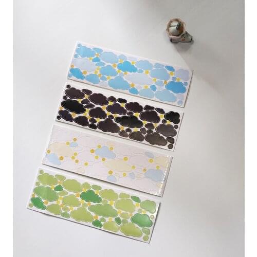 Cute Colored Clouds Stickers Korean DIY Scrapbooking Journal Decoration Mobile Phone Diary Stationery Sticker