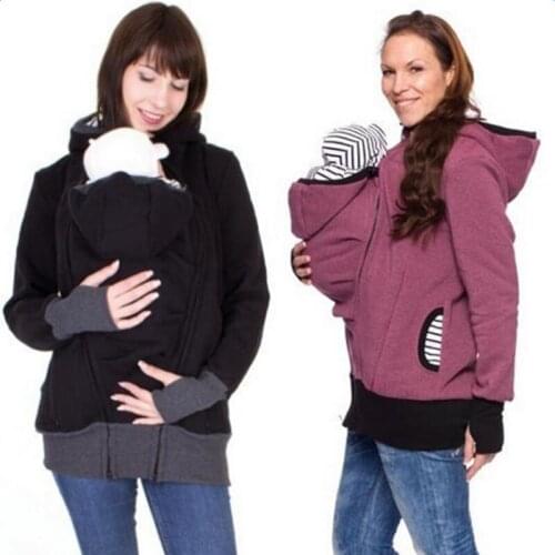 Three-in-one multi-functional mother kangaroo hoodie jacket Autumn Winter Three Features Mother Women Pullovers Mother Clothes