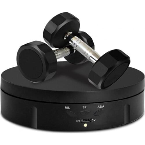 Jewelry Motorized Turntable Round Shape Adjustable Speed ABS Mute Rotating Showcase for Jewelry Packaging Display