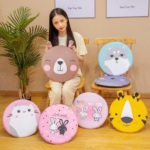 Cartoon Plush Seat Cushion Soft Sponge/Memory Sponge Filling Kawaii Appearance Modeling Home Decoration Rich Variety