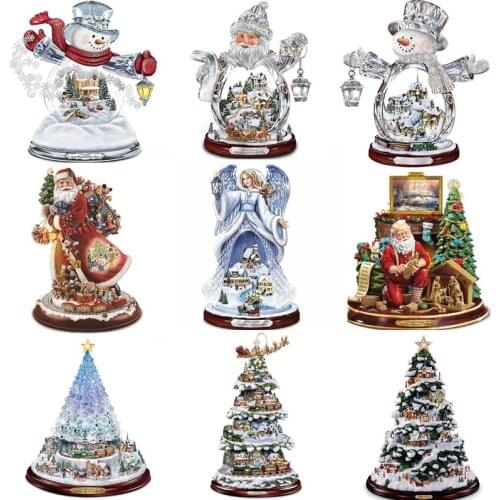 Christmas Tree Santa Claus Snowman Stickers New Year Celebration 2022 Window Sticker Diy Xmas Christmas Decorations for Home
