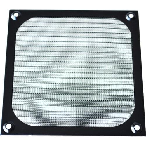 New-12cm x 12cm PC Cooler Fan Aluminum Dustproof Meshy Filter Black