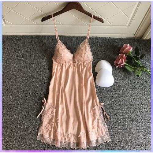 Sexy Erotic Night Dress Womens Nightgowns Lace Lingerie Sleepwear Temptation Nightgown Underwear Backless Party Nightie