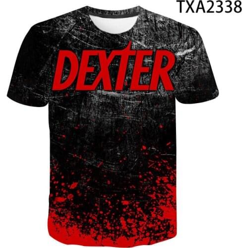 2021 New Summer Men Women Children Dexter 3D Printed T shirt Fashion Streetwear Boy Girl Kids Short Sleeve Cool Tops Tee