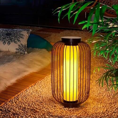 New design Chinese style lawn lamp wrought iron birdcage light outdoor courtyard garden villa decorative waterproof lamps