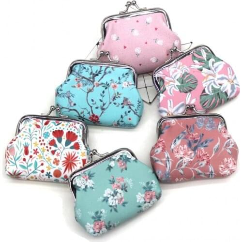 New Cute Coin purse Women Lady Retro Vintage Flower Small Wallet Hasp Purse money card phone holder purses Carteira