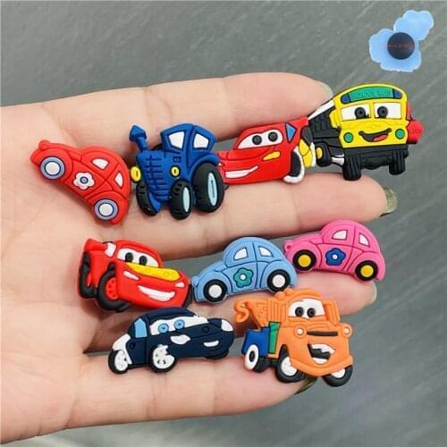 Wholesale 50pcs PVC Mix Transportation Children Shoes Accessories Garden Shoe Decorations Fit Croc Jibz Charm DIY Backpack