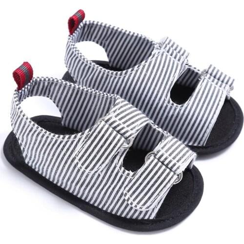 2017 Newborn Boys Girls Kids sandals Striped Crib Soft Soled Infant Comfortable Toddler Shoes Hot Outdoor Summer Baby sandals