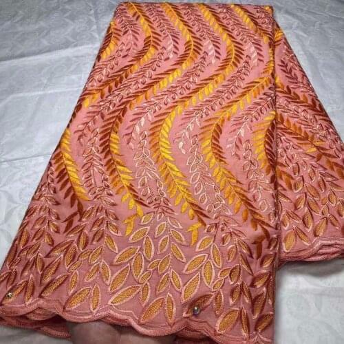 Dubai Fabric 100%cotton Nigerian Lace Fabric High Quality Lace 2021 Swiss Voile Lace Fabric African Dry Lace For Wedding 5yards