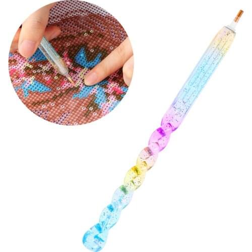 1/2Pcs New 16cm DIY Crafts Sewing Embroidery Tool 5D Diamond Point Drill Pen Painting Cross Stitch Sewing Accessories Household