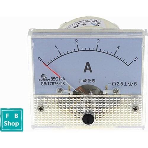 1PCS 85C1-A 1A 2A 3A 5A 10A 15A 20A 30A 50A 75A DC Analog Meter Panel AMP Current Ammeters Gauge